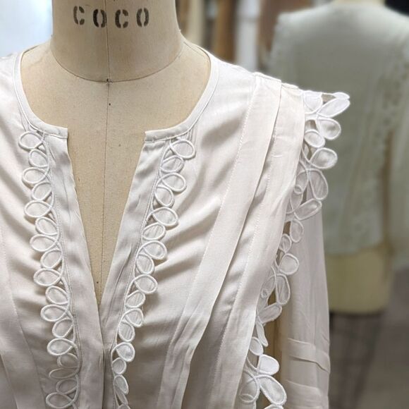 Rebecca Taylor Embroidered Lace Blouse - Picture 4 of 10